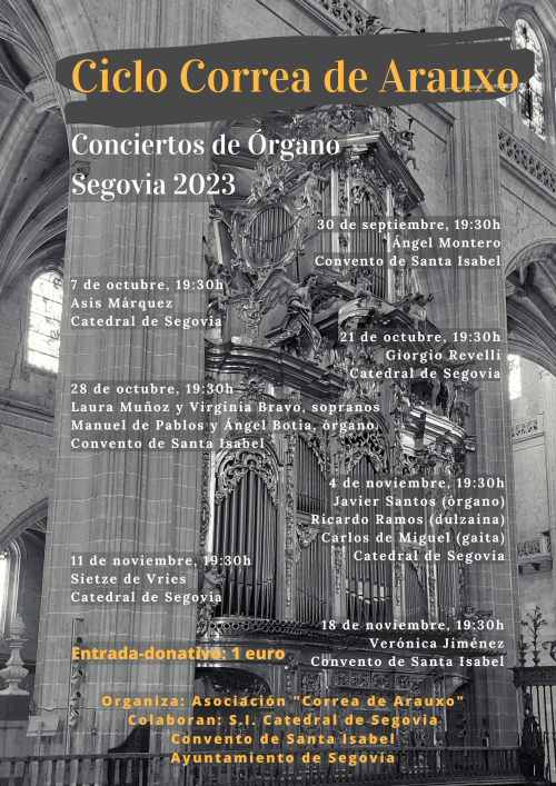 Conciertos de órgano Segovia 2023